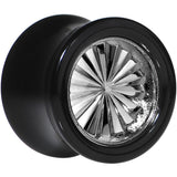 Black Acrylic Grey Flashy Tire Rim Saddle Plug 2G to 20mm