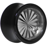 Black Acrylic Grey Flashy Tire Rim Saddle Plug 2G to 20mm
