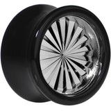 Black Acrylic Grey Flashy Tire Rim Saddle Plug 2G to 20mm
