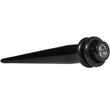 Black Acrylic Grey Flashy Tire Rim Taper 2G to 20mm