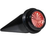 Black Acrylic Red Flashy Tire Rim Taper 2G to 20mm