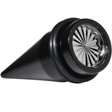 Black Acrylic Grey Flashy Tire Rim Taper 2G to 20mm