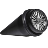 Black Acrylic Grey Flashy Tire Rim Taper 2G to 20mm