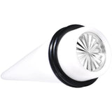 Acrylic Silver Flashy Tire Rim Taper 2G to 20mm