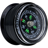 Acrylic Black Find Your Direction Compass Screw Fit Plug 0G to 1"
