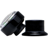 Acrylic Black Find Your Direction Compass Screw Fit Plug 0G to 1"
