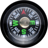 Acrylic Black Find Your Direction Compass Screw Fit Plug 0G to 1"