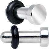 8G Stainless Steel Single Flare Flat Top Plug