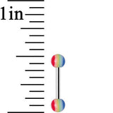 18G Acrylic Full of Pride Rainbow Straight Barbell Eyebrow Ring