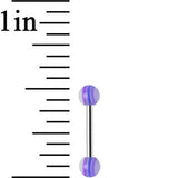 18G Acrylic Plum Purple Stripe Straight Barbell Eyebrow Ring