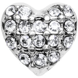 Clear Crystal 18G Faithful Heart Cartilage Tragus Earring