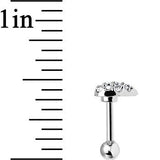 Clear Crystal 18G Faithful Heart Cartilage Tragus Earring