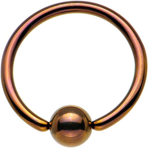 14G 9/16 Diameter Bronze Anodized BCR Captive Ring