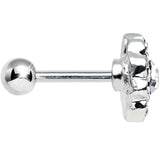 18G Clear CZ Sparkling Flower Cartilage Tragus Earring