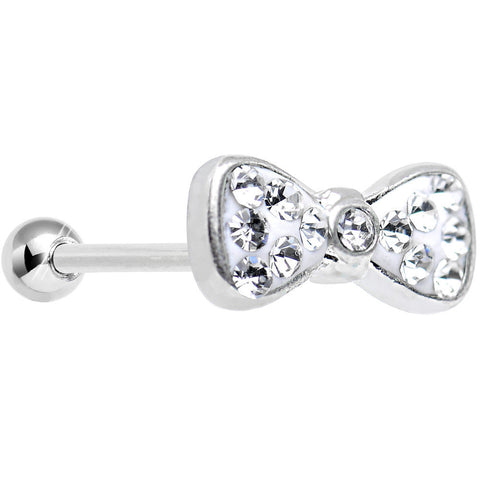 18G Clear Gem New Year Bow Tie Cartilage Tragus Earring