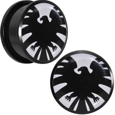 7/8 Licensed Hawkeye Logo Acrylic Screw Fit Plugs Set