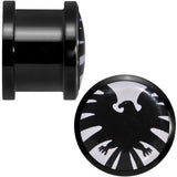 9/16 Licensed Hawkeye Logo Acrylic Screw Fit Plugs Set