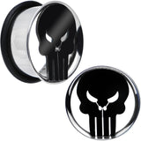 3/4 Licensed The Punisher Single Flare Steel Tunnel Plugs Set