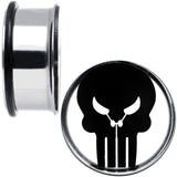 7/8 Licensed The Punisher Single Flare Steel Tunnel Plugs Set
