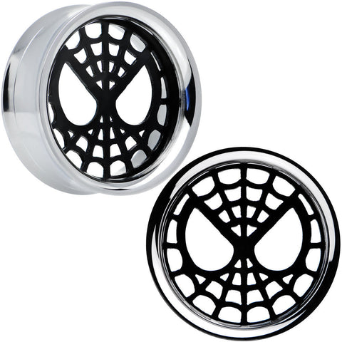1 inch Licensed Spider-Man Steel Screw Fit Tunnel Plugs Set