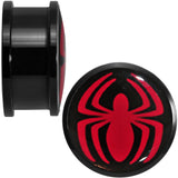 7/8 Licensed Red Spider-Man Logo Acrylic Screw Fit Plugs Set