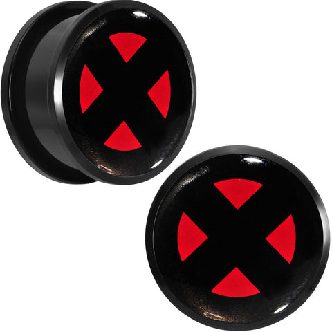 7/8 Licensed X-Men Logo Acrylic Screw Fit Plugs Set