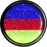 18mm Green Red Blue Acrylic Vibrant Glitter Single Flare Plug