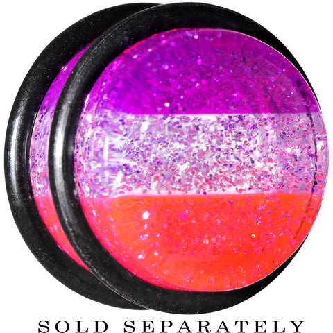 5/8 Multi Pink Acrylic Perfectly Rosy Glitter Single Flare Plug