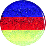 5/8 Green Red Blue Acrylic Vibrant Glitter Saddle Plug