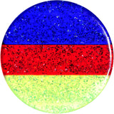 18mm Green Red Blue Acrylic Vibrant Glitter Saddle Plug
