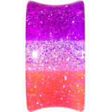 18mm Multi Pink Acrylic Perfectly Rosy Glitter Saddle Plug