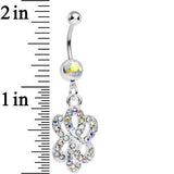 Aurora Gem Sparkling Sailor Knot Dangle Belly Ring
