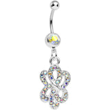 Aurora Gem Sparkling Sailor Knot Dangle Belly Ring