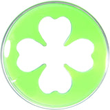 18mm Clear Green Acrylic Lucky Clover Saddle Plug