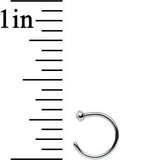 20G 1/4 Clear Gem Stainless Steel Nose Hoop