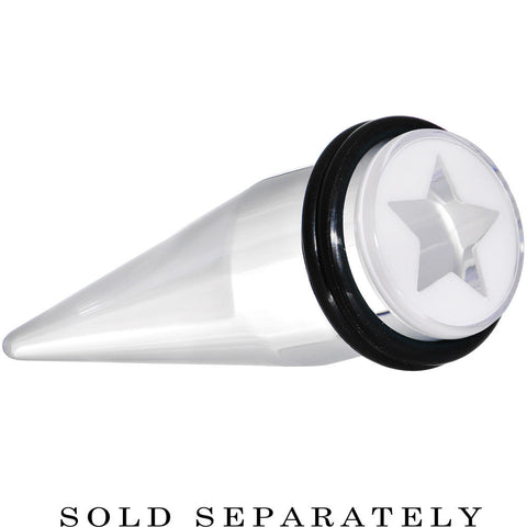 9/16 Clear White Acrylic Wish on a Star Taper
