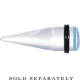 5/8 Clear Light Blue Acrylic Wish on a Star Taper