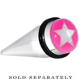 5/8 Clear Pink Acrylic Wish on a Star Taper