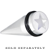 18mm Clear White Acrylic Wish on a Star Taper