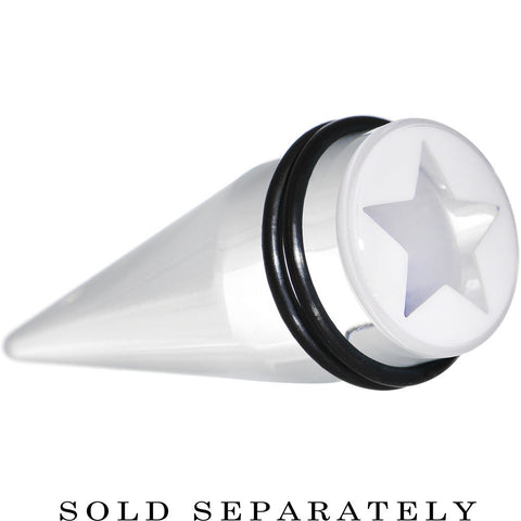 18mm Clear White Acrylic Wish on a Star Taper