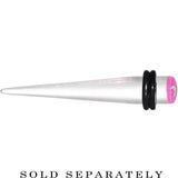 0G Clear Pink Acrylic Set Sail Nautical Anchor Taper