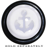 00G Clear White Acrylic Set Sail Nautical Anchor Taper