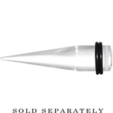 1/2 Clear White Acrylic Set Sail Nautical Anchor Taper