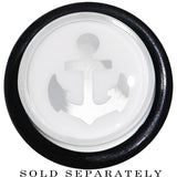 1/2 Clear White Acrylic Set Sail Nautical Anchor Taper