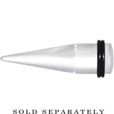 9/16 Clear White Acrylic Set Sail Nautical Anchor Taper