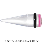 5/8 Clear Pink Acrylic Set Sail Nautical Anchor Taper