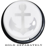 18mm Clear White Acrylic Set Sail Nautical Anchor Taper