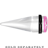 18mm Clear Pink Acrylic Set Sail Nautical Anchor Taper