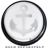 20mm Clear White Acrylic Set Sail Nautical Anchor Taper