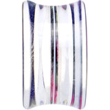 20mm Acrylic Black Multicolored Old Fashioned Flowers Saddle Plug